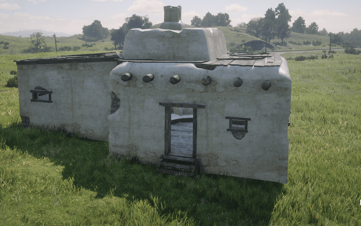 Casa de piedra blanca